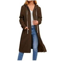 + Ženska jakna s patentnim zatvaračem s džepovima, Kaputi, topli široki vrhovi, casual dukserice, rasprodaja, ženske modne jakne