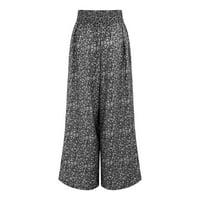 Ljetne Pamučne lanene hlače od donjeg rublja, široke rastezljive Ženske hlače Plus veličine, casual