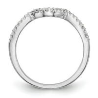 14k dijamantni zaručnički prsten od bijelog zlata veličina prstena