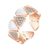 Manje od 5$ otvoreni prstenovi za žene s geometrijom kubičnog cirkonija za žene vjenčani nakit za vjenčanje pribor poklon za žene
