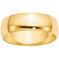 Karatni polukružni prsten od žutog zlata, veličina 9