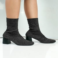 Priroda Breeze ženska rastezljiva čarapa pletenje visoke pete u crnoj boji