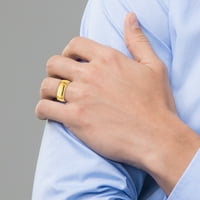 Polukružni prsten od primarnog zlata s finim zrnatim žutim karatnim zlatom, Veličina 6