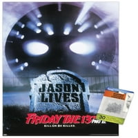 Petak 13. dio: Jason živi - zidni poster s jednim listom s gumbima, 14.725 22.375