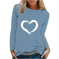 Rasprodaja majica za žene jesenska udobnost lako labavo pristajanje ženske Slatke pulovere majice zimske modne bluze s printom srca