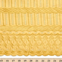Tkanina s vezenim Salomonovim ušima - zlatni Poliester s geometrijskom spiralom od 55 inča