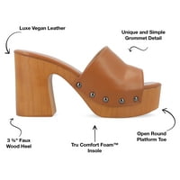 Kolekcija Journee Womens veda tru Comfort Pjena platforma začepljuju sandale otvorenih nožnih prstiju