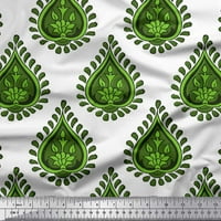 Zelena pamučna Poplin Tkanina s cvjetnim printom za šivanje širine dvorišta