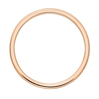 Polukružni satenski prsten od ružičastog zlata s mogućnošću nadogradnje.