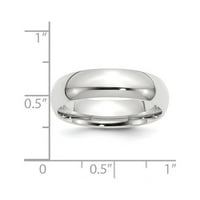 Zaručnički prsten od bijelog karatnog zlata standardne udobnosti, veličine 5,5