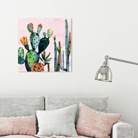Wynwood Studio cvjetni i botanički zidni umjetnički platno ispisuje botaničke akvarele 'akvarele - zelena, ružičasta