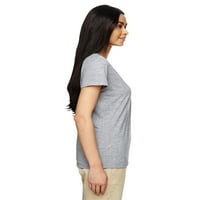 Ženska majica od teškog pamuka s izrezom u obliku slova 5 oz u obliku inča