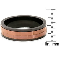 Primorski nakit crni prsten za predenje od nehrđajućeg čelika u Brončanoj boji