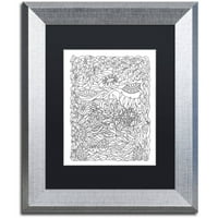 Zaštitni znak likovna umjetnost Frogger Canvas Art by Kathy G. Ahrens, Black Matte, Silver Frame