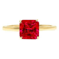 2,0-karatni rez 18-karatni Crveni imitirani Rubin od žutog zlata ugraviran izjava godišnjica vjenčanja zaručnički prsten 5 veličina