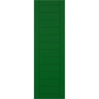 Ekena Millwork 18 W 31 H TRUE FIT PVC Horizontalni sloj uokviren modernim stilom Fiksni nosač, Viridian Green