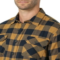 Wrangler® muški i veliki muški dugi rukav opušteni flanel košulja, veličine S-5xl