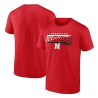Muški fanatici markirani crveni Nebraska Huskers u majici logotipa granice