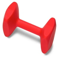 Igračka za pse s oblikovanom plastičnom bučicom za vježbanje, crvena
