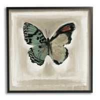 Stupell Industries Asimetrična krila leptira Slikanje crno uokvirenog umjetničkog tiskana umjetnost, dizajn Stacy d'Aguiar